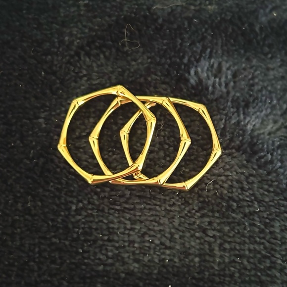 Adornia 14k gold-plated bamboo stacking rings – NEW! - Picture 4 of 4